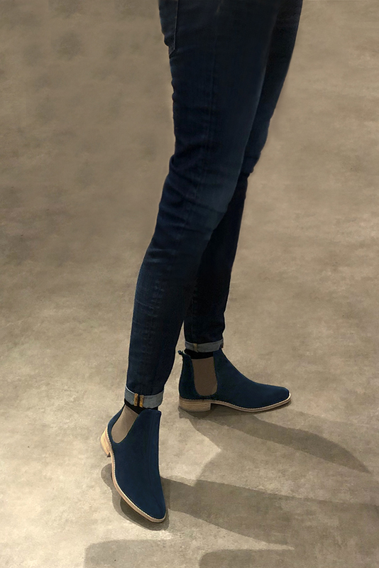 Bottines femme cuir online bleu